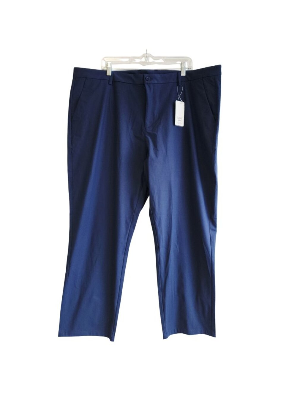Libin Mens Navy Blue Dress Pants Relaxed Fit 44W x 29L